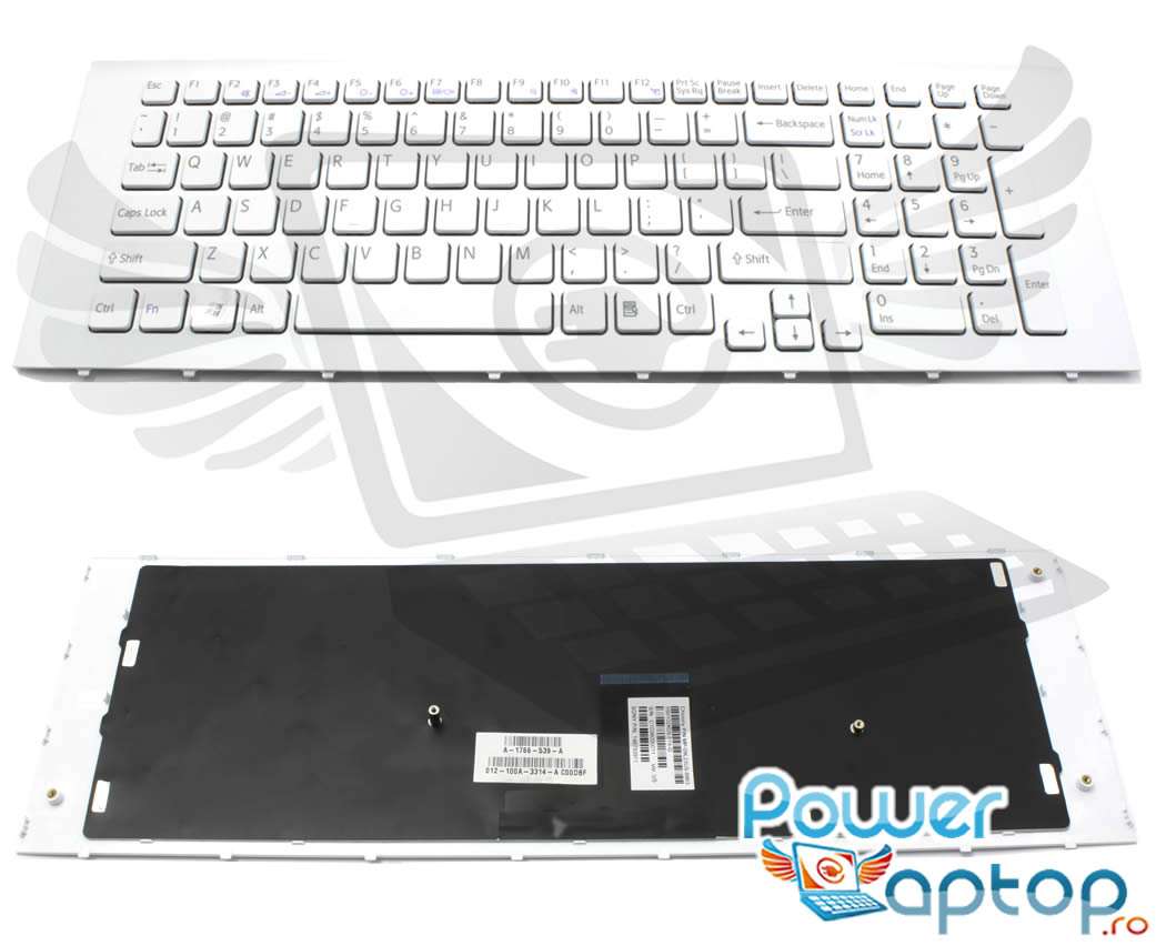Tastatura Sony Vaio VPC EC3DFX alba imagine powerlaptop.ro 2021