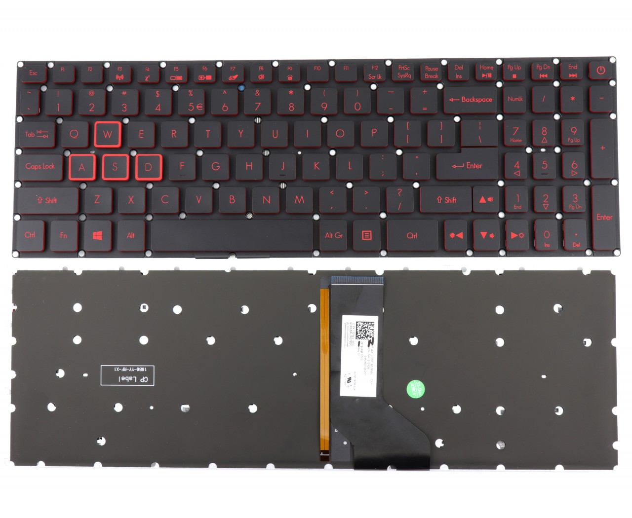 Tastatura Acer Predator G3-572 Neagra iluminata rosu backlit image15