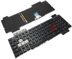 Tastatura Asus 0KNR0-661CWU00 Neagra cu Iluminare Alba. Keyboard Asus 0KNR0-661CWU00. Tastaturi laptop Asus 0KNR0-661CWU00. Tastatura notebook Asus 0KNR0-661CWU00