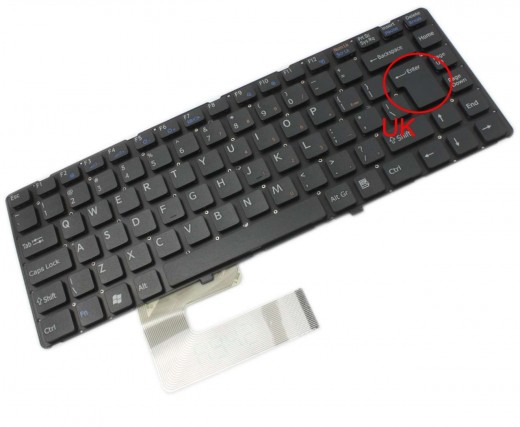 Tastatura Sony Vaio VGN NW135 neagra. Keyboard Sony Vaio VGN NW135. Tastaturi laptop Sony Vaio VGN NW135. Tastatura notebook Sony Vaio VGN NW135