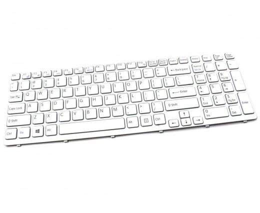 Tastatura Sony Vaio SVE1511L1E alba. Keyboard Sony Vaio SVE1511L1E alba. Tastaturi laptop Sony Vaio SVE1511L1E alba. Tastatura notebook Sony Vaio SVE1511L1E alba