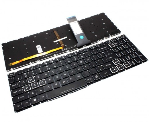 Tastatura Acer Nitro 5 AN515-45 Neagra cu taste albe pe margine. Keyboard Acer Nitro 5 AN515-45 Neagra cu taste albe pe margine. Tastaturi laptop Acer Nitro 5 AN515-45 Neagra cu taste albe pe margine. Tastatura notebook Acer Nitro 5 AN515-45 Neagra cu taste albe pe margine