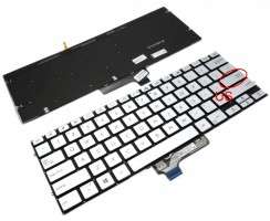 Tastatura Asus NSK-WRCBN Argintie iluminata. Keyboard Asus NSK-WRCBN. Tastaturi laptop Asus NSK-WRCBN. Tastatura notebook Asus NSK-WRCBN