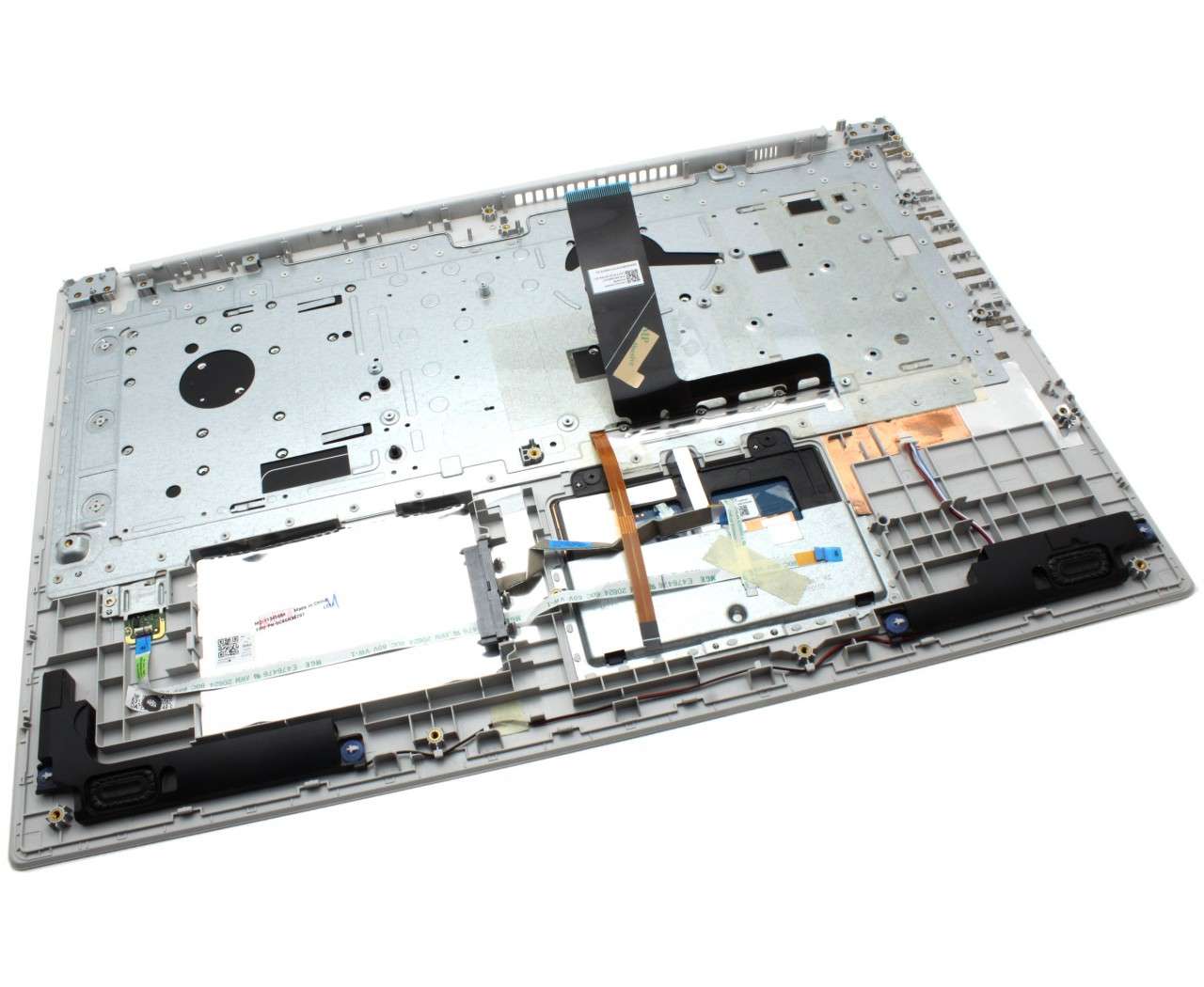Tastatura Lenovo 5CB0N96297 Gri cu Palmrest Argintiu si TouchPad iluminata backlit IBM-Lenovo