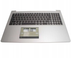 Tastatura Asus 0K200-00080000 neagra cu Palmrest argintiu iluminata backlit. Keyboard Asus 0K200-00080000 neagra cu Palmrest argintiu. Tastaturi laptop Asus 0K200-00080000 neagra cu Palmrest argintiu. Tastatura notebook Asus 0K200-00080000 neagra cu Palmrest argintiu