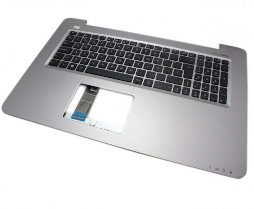Tastatura Asus 13NB0A03AM0101 Neagra cu Palmrest Gri. Keyboard Asus 13NB0A03AM0101 Neagra cu Palmrest Gri. Tastaturi laptop Asus 13NB0A03AM0101 Neagra cu Palmrest Gri. Tastatura notebook Asus 13NB0A03AM0101 Neagra cu Palmrest Gri