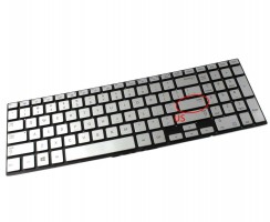 Tastatura Samsung  N250 argintie iluminata. Keyboard Samsung  N250. Tastaturi laptop Samsung  N250. Tastatura notebook Samsung  N250