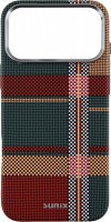 Husa iPhone 16 Pro Max Sunix Neo Retro Plaid compatibila MagSafe