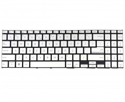 Tastatura Argintie Asus VivoBook 15 M1503Q iluminata layout US fara rama enter mic