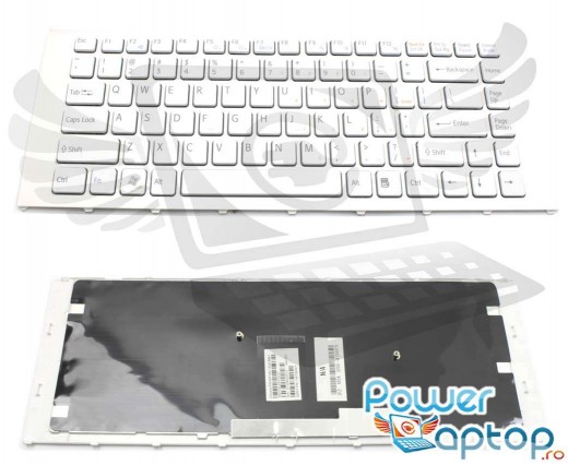 Tastatura Sony Vaio VPC EA alba. Keyboard Sony Vaio VPC EA alba. Tastaturi laptop Sony Vaio VPC EA alba. Tastatura notebook Sony Vaio VPC EA alba