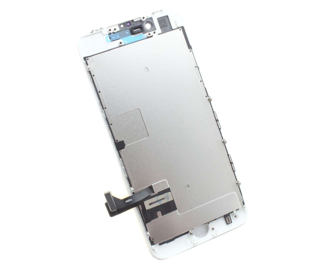 Display iPhone 8 LCD Alb Complet Cu Tablita Metalica Si Conector Amprenta (Alb) (Alb)