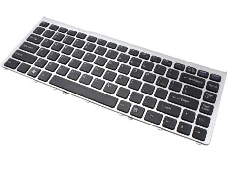 Tastatura Sony Vaio VGN-FW31M neagra cu rama gri. Keyboard Sony Vaio VGN-FW31M neagra cu rama gri. Tastaturi laptop Sony Vaio VGN-FW31M neagra cu rama gri. Tastatura notebook Sony Vaio VGN-FW31M neagra cu rama gri