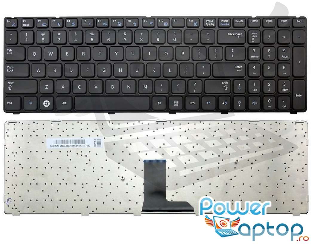 Tastatura Samsung NP R590 powerlaptop.ro imagine noua reconect.ro