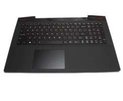 Tastatura Lenovo  Y50 80 neagra cu Palmrest negru iluminata backlit