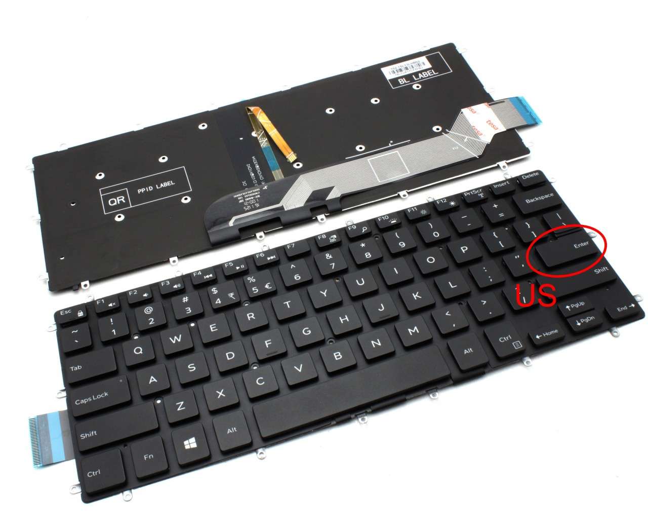 Tastatura Dell 102-15L13LHB02 iluminata layout US fara rama enter mic 102-15L13LHB02 imagine noua reconect.ro