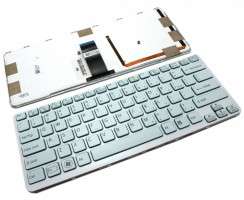 Tastatura Sony Vaio SVE14AXX alba iluminata backlit. Keyboard Sony Vaio SVE14AXX alba. Tastaturi laptop Sony Vaio SVE14AXX alba. Tastatura notebook Sony Vaio SVE14AXX alba