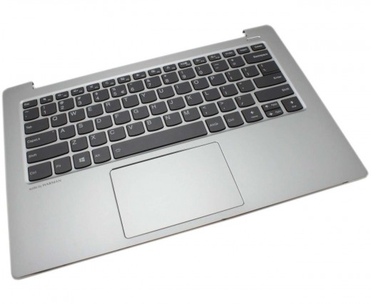 Tastatura Lenovo Yoga IdeaPad 530S-14IKB Gri cu Palmrest Argintiu si TouchPad iluminata backlit. Keyboard Lenovo Yoga IdeaPad 530S-14IKB Gri cu Palmrest Argintiu si TouchPad. Tastaturi laptop Lenovo Yoga IdeaPad 530S-14IKB Gri cu Palmrest Argintiu si TouchPad. Tastatura notebook Lenovo Yoga IdeaPad 530S-14IKB Gri cu Palmrest Argintiu si TouchPad