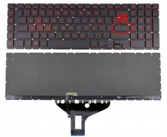 Tastatura HP Omen 5 Plus 17-CB Neagra cu taste rosii iluminata. Keyboard HP Omen 5 Plus 17-CB. Tastaturi laptop HP Omen 5 Plus 17-CB. Tastatura notebook HP Omen 5 Plus 17-CB