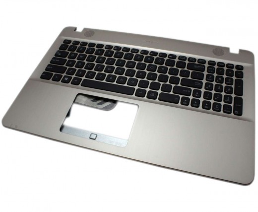 Tastatura Asus D541SA Neagra cu Palmrest Auriu. Keyboard Asus D541SA Neagra cu Palmrest Auriu. Tastaturi laptop Asus D541SA Neagra cu Palmrest Auriu. Tastatura notebook Asus D541SA Neagra cu Palmrest Auriu
