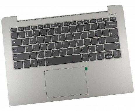 Tastatura Lenovo LCM16H33K0J6862 Gri cu Palmrest Argintiu si TouchPad iluminata backlit. Keyboard Lenovo LCM16H33K0J6862 Gri cu Palmrest Argintiu si TouchPad. Tastaturi laptop Lenovo LCM16H33K0J6862 Gri cu Palmrest Argintiu si TouchPad. Tastatura notebook Lenovo LCM16H33K0J6862 Gri cu Palmrest Argintiu si TouchPad
