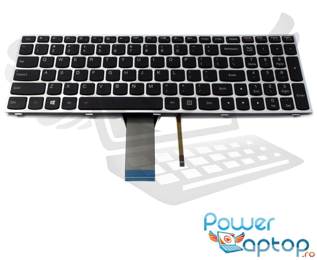 Tastatura Lenovo 25214744 rama gri iluminata backlit imagine 2021 IBM Lenovo