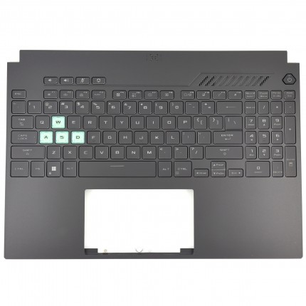 Tastatura Asus 90NR0HU6-R30US0 Neagra cu Palmrest Negru fara TouchPad iluminata backlit. Keyboard Asus 90NR0HU6-R30US0 Neagra cu Palmrest Negru fara TouchPad. Tastaturi laptop Asus 90NR0HU6-R30US0 Neagra cu Palmrest Negru fara TouchPad. Tastatura notebook Asus 90NR0HU6-R30US0 Neagra cu Palmrest Negru fara TouchPad