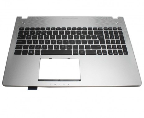Tastatura Asus  R501V8 neagra cu Palmrest argintiu. Keyboard Asus  R501V8 neagra cu Palmrest argintiu. Tastaturi laptop Asus  R501V8 neagra cu Palmrest argintiu. Tastatura notebook Asus  R501V8 neagra cu Palmrest argintiu