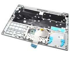Tastatura Lenovo IdeaPad S340-14API Neagra cu Palmrest Gri si TouchPad iluminata backlit