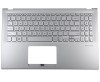 Tastatura Asus VivoBook X512DK Argintie cu Palmrest Argintiu iluminata backlit. Keyboard Asus VivoBook X512DK Argintie cu Palmrest Argintiu. Tastaturi laptop Asus VivoBook X512DK Argintie cu Palmrest Argintiu. Tastatura notebook Asus VivoBook X512DK Argintie cu Palmrest Argintiu