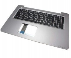 Tastatura Asus X756UQ Neagra cu Palmrest Gri. Keyboard Asus X756UQ Neagra cu Palmrest Gri. Tastaturi laptop Asus X756UQ Neagra cu Palmrest Gri. Tastatura notebook Asus X756UQ Neagra cu Palmrest Gri