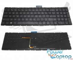 Tastatura HP  830323 001 iluminata layout US fara rama enter mic
