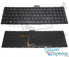 Tastatura HP  830323 001 iluminata layout US fara rama enter mic