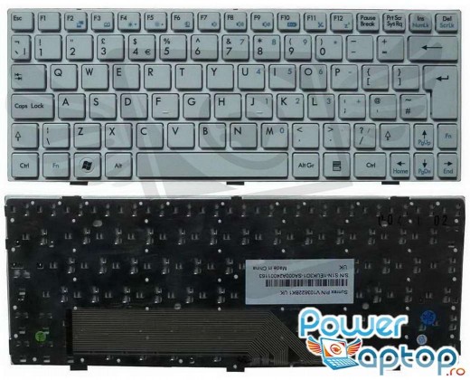 Tastatura MSI Wind U135 alba. Keyboard MSI Wind U135 alba. Tastaturi laptop MSI Wind U135 alba. Tastatura notebook MSI Wind U135 alba