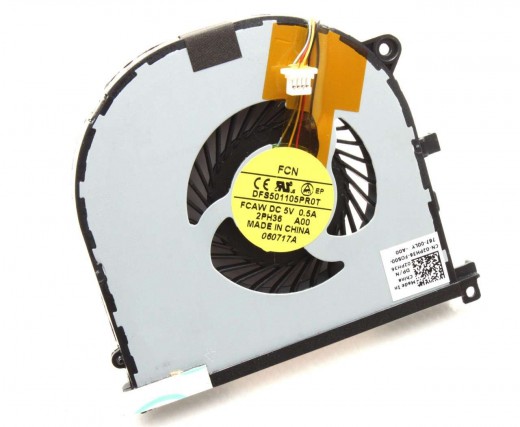 Cooler laptop Dell DFS50115PR0T. Ventilator procesor Dell DFS50115PR0T. Sistem racire laptop Dell DFS50115PR0T