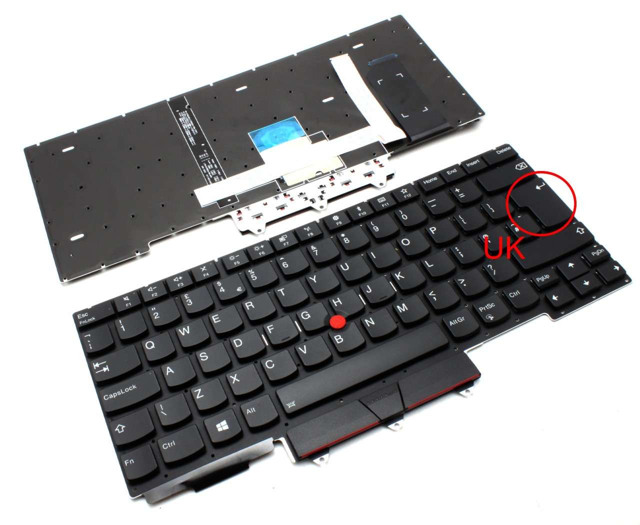 Tastatura Lenovo ThinkPad E14 GEN 1 2020 iluminata layout UK fara rama enter mare image22