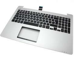 Tastatura Asus  S551LA neagra cu Palmrest argintiu. Keyboard Asus  S551LA neagra cu Palmrest argintiu. Tastaturi laptop Asus  S551LA neagra cu Palmrest argintiu. Tastatura notebook Asus  S551LA neagra cu Palmrest argintiu