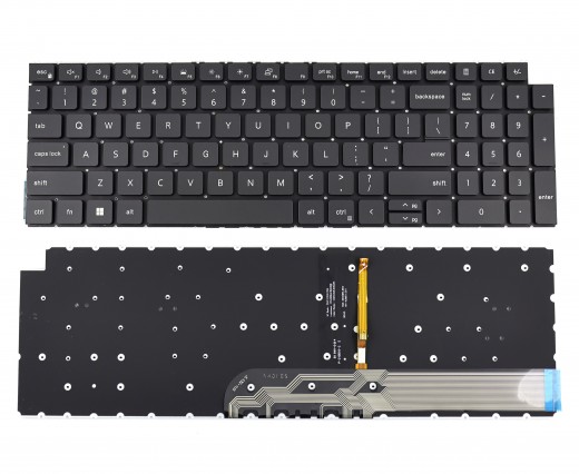 Tastatura Dell Inspiron 15 5594 Neagra iluminata backlit. Keyboard Dell Inspiron 15 5594 Neagra. Tastaturi laptop Dell Inspiron 15 5594 Neagra. Tastatura notebook Dell Inspiron 15 5594 Neagra