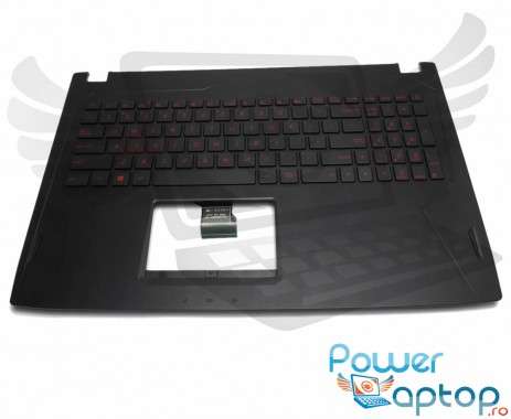 Tastatura Asus  90NB0DR5-R31UI0 neagra cu Palmrest negru iluminata backlit. Keyboard Asus  90NB0DR5-R31UI0 neagra cu Palmrest negru. Tastaturi laptop Asus  90NB0DR5-R31UI0 neagra cu Palmrest negru. Tastatura notebook Asus  90NB0DR5-R31UI0 neagra cu Palmrest negru