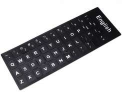 Sticker tastatura laptop layout Englezesc US negru. Sticker taste laptop layout Englezesc US negru