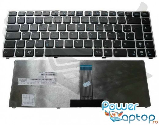 Tastatura Asus UL20FT rama gri. Keyboard Asus UL20FT rama gri. Tastaturi laptop Asus UL20FT rama gri. Tastatura notebook Asus UL20FT rama gri