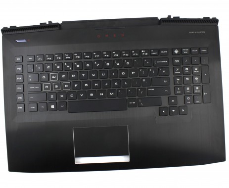 Tastatura HP Omen 17-AN010CA Neagra cu Palmrest Negru si TouchPad iluminata backlit. Keyboard HP Omen 17-AN010CA Neagra cu Palmrest Negru si TouchPad. Tastaturi laptop HP Omen 17-AN010CA Neagra cu Palmrest Negru si TouchPad. Tastatura notebook HP Omen 17-AN010CA Neagra cu Palmrest Negru si TouchPad
