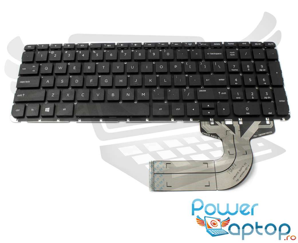 Tastatura HP Pavilion 15 e000 layout US fara rama enter mic imagine powerlaptop.ro 2021