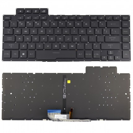 Tastatura Asus V184626ES3 Neagra cu Palmrest Negru iluminata. Keyboard Asus V184626ES3. Tastaturi laptop Asus V184626ES3. Tastatura notebook Asus V184626ES3