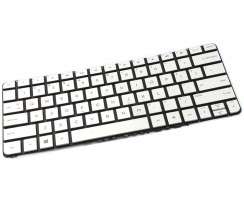 Tastatura HP Spectre X360 G2 argintie iluminata backlit. Keyboard HP Spectre X360 G2 argintie. Tastaturi laptop HP Spectre X360 G2 argintie. Tastatura notebook HP Spectre X360 G2 argintie