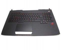 Tastatura Asus ASM14C33USJ442 neagra cu Palmrest negru iluminata backlit. Keyboard Asus ASM14C33USJ442 neagra cu Palmrest negru. Tastaturi laptop Asus ASM14C33USJ442 neagra cu Palmrest negru. Tastatura notebook Asus ASM14C33USJ442 neagra cu Palmrest negru