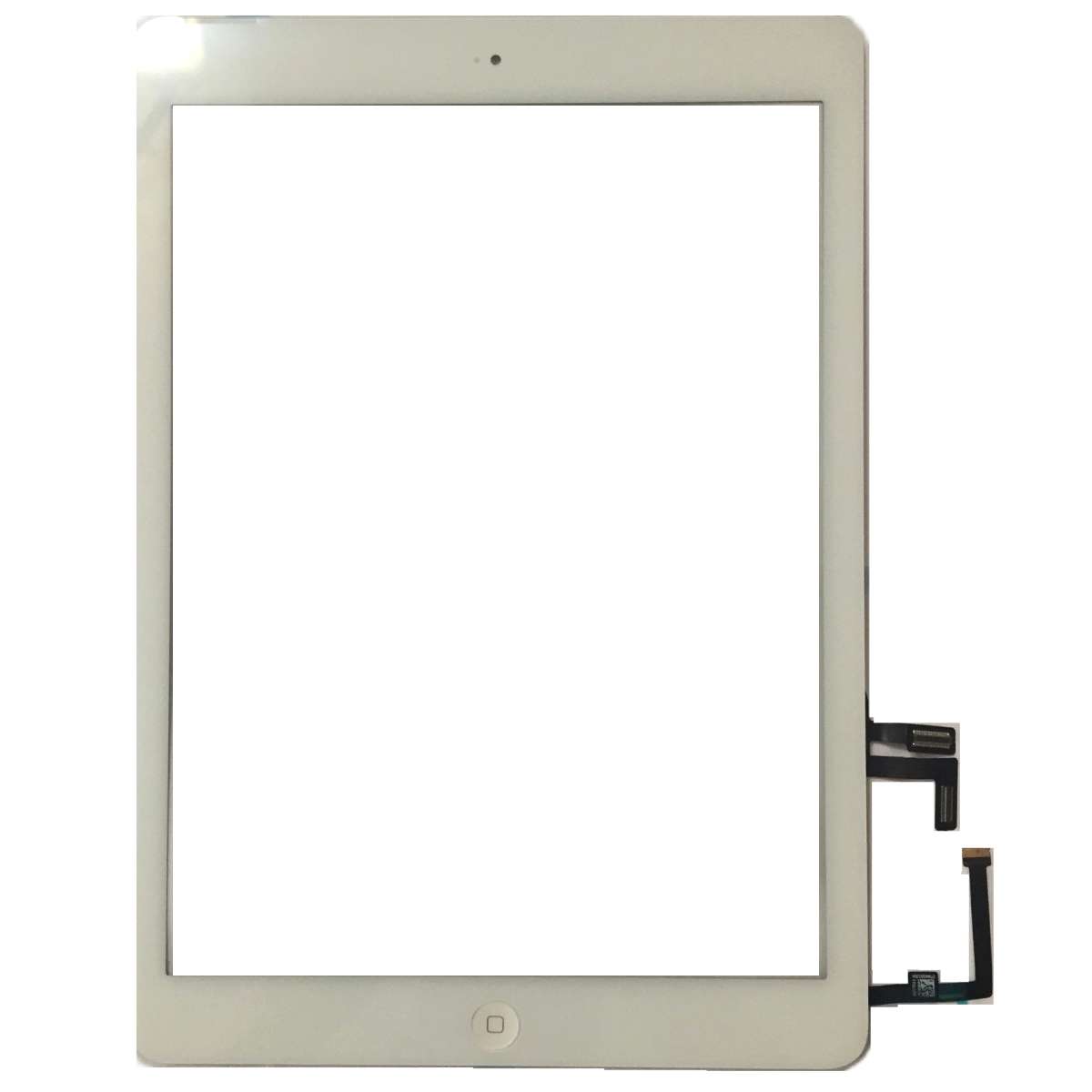 Touchscreen Digitizer Apple iPad 5 A1822 cu buton home si adeziv Alb Geam Sticla Tableta