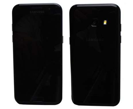 Pachet Recarosare Samsung Galaxy A3 2017 A320 Black Negru Original Display, Rama display, Capac spate, Baterie, Modul incarcare