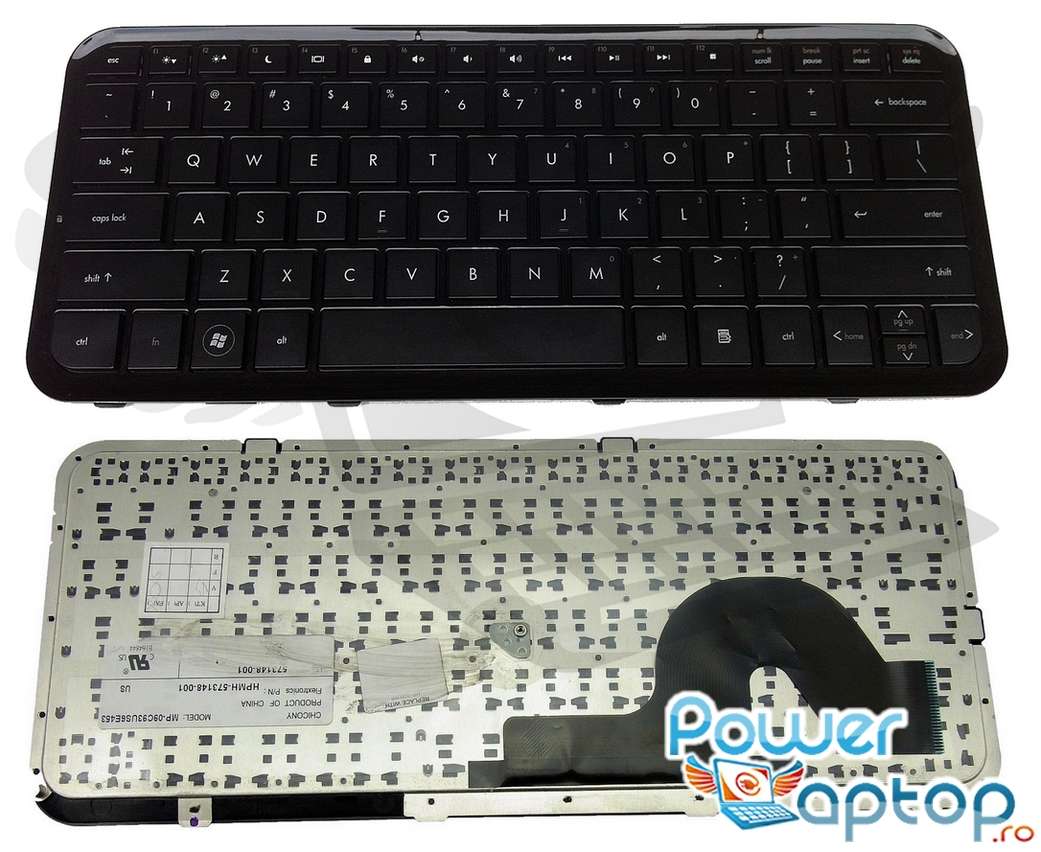 Tastatura HP Pavilion DM3 1027 rama neagra imagine powerlaptop.ro 2021