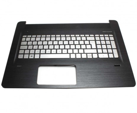 Tastatura HP  813678-161 argintie cu Palmrest negru iluminata backlit. Keyboard HP  813678-161 argintie cu Palmrest negru. Tastaturi laptop HP  813678-161 argintie cu Palmrest negru. Tastatura notebook HP  813678-161 argintie cu Palmrest negru