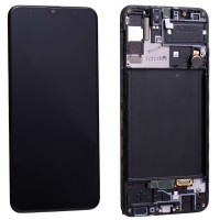 Ansamblu Display LCD + Touchscreen Samsung Galaxy A30S A307 Display Original Service Pack Negru Black Negru . Ecran + Digitizer Samsung Galaxy A30S A307 Display Original Service Pack Negru Black